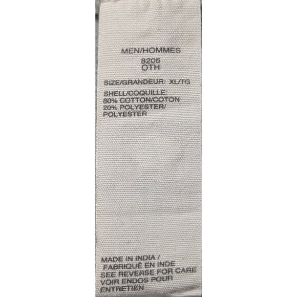 Woolrich Men’s XL 1/4 Zip Pullover Beige Sweatshirt Elbow Patches Cotton Blend - Picture 8 of 11